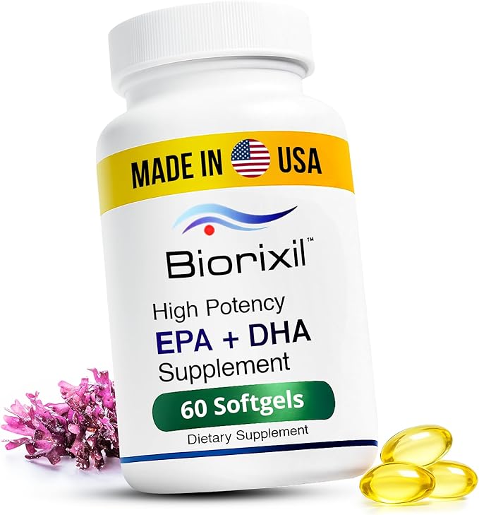 Vegan Omega-3 Fish Oil Alternative from Algae Oil - High Potency EPA &amp DHA Supplement - Easy to Swallow Small Soft Gel Capsules