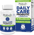 Probulin Daily Care Probiotic Supplement Digestive Gut and Immune Health Support Capsules for Men and Women 10 Billion CFU Vegan 90 Count Bottle