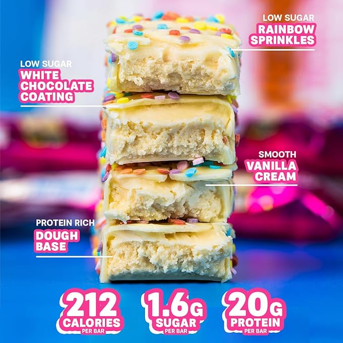Grenade Carb Killa High Protein and Low Sugar Candy Bar 12 x 60 g - Birthday Cake