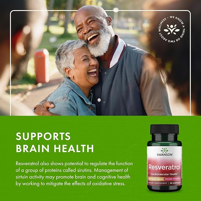 Swanson Resveratrol - Higher Potency 250 mg 30 Caps (3 Pack)
