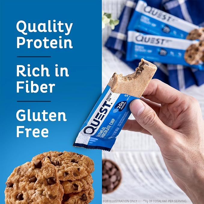 Quest Nutrition Protein Bar Oatmeal Chocolate Chip 2.1Oz Bar 1 Ct
