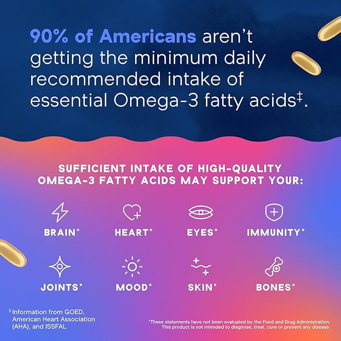 Oceanblue Professional Omega-3 2100 with Vitamin D3 120 ct - 2 Pack Triple Strength Burpless Fish Oil Supplement with High-Potency EPA DHA DPA and Vitamin D3 Wild-Caught Orange Flavor
