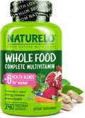 NATURELO Whole Food Multivitamin for Women - with Vitamins Minerals &amp Organic Extracts - Supplement for Energy and Heart Health - Non GMO - 240 Vegan Capsules