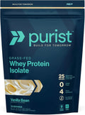 PURIST REP Whey Protein Powder Premium Vanilla Grassfed IsolateWorkout Recovery Keto Friendly Clean Nutrition Meal Replacement Promotes Lean Muscle Sugar and Gluten-Free Women Men 2 Lb