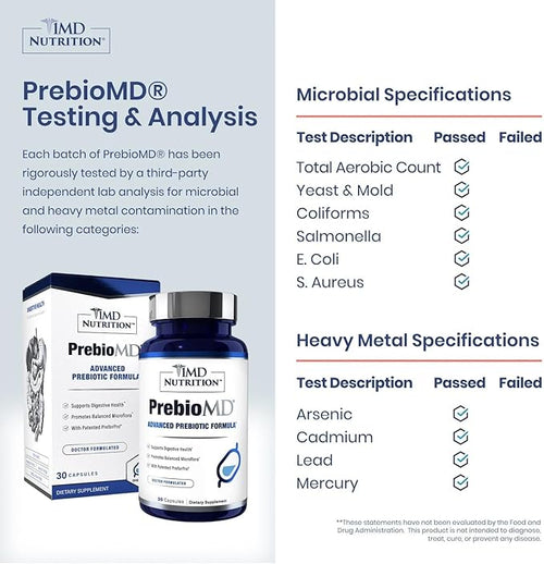 1MD Nutrition PreBioMD - Prebiotic with PreforPro | Support Healthy Digestion and Beneficial Bacteria