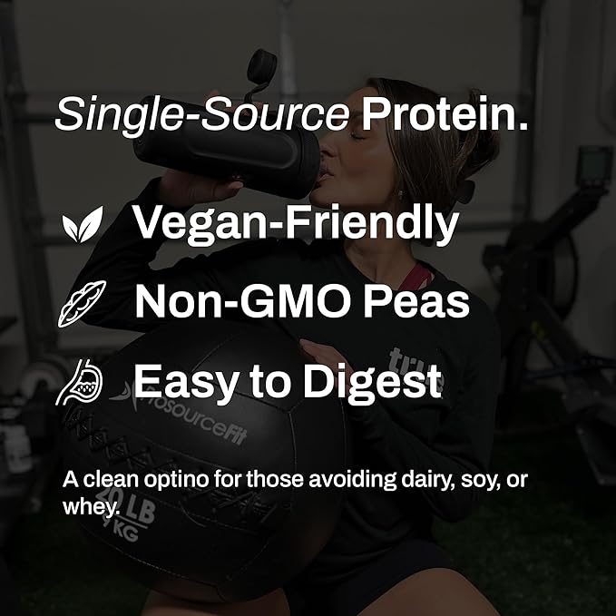True Nutrition Pea Protein Isolate Powder - 25g Vegan Plant Protein per Serving - Non-GMO Gluten Free Dairy Free Soy Free - Chocolate Fudge Brownie - 2 lb