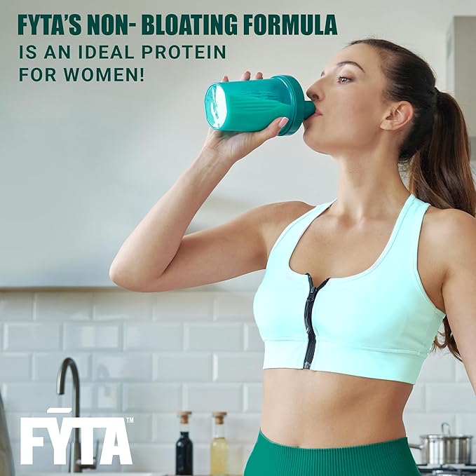 FYTA Vegan Protein Powder - Plant Based Protein Powder with Better Taste &amp Texture Than Whey Protein - 30g Non-GMO &amp Dairy Free Protein Powder Vegan - Protein Powder for Women &amp Men - Cafe