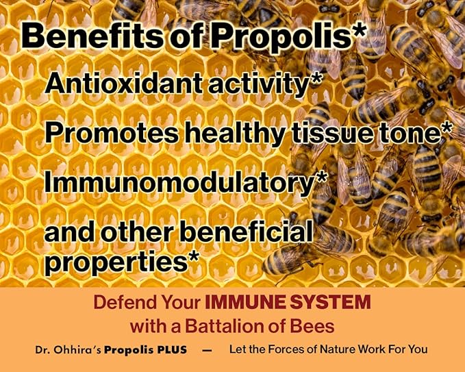 Dr. Ohhira's Propolis Plus 60 Capsules with Brazilian Green Propolis Probiotic Extract and Astaxanthin