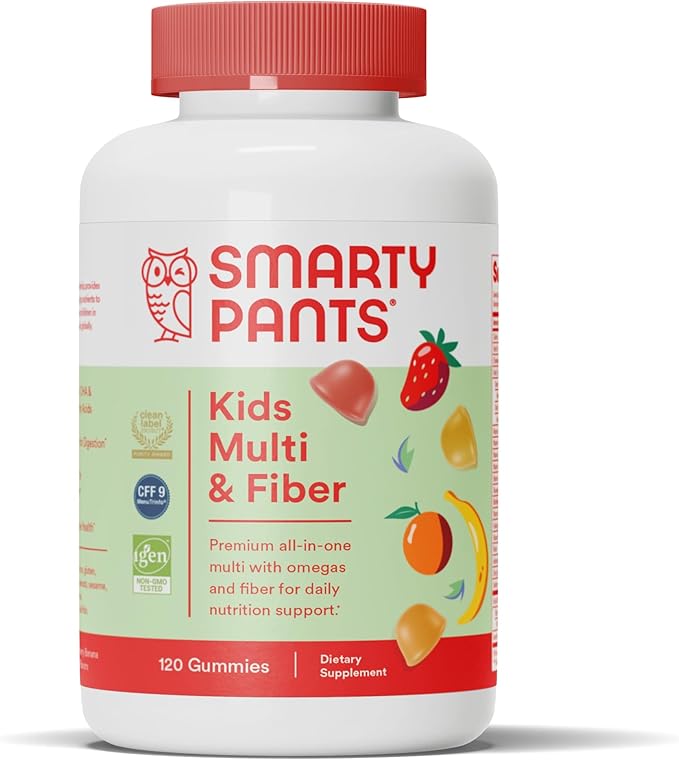 SmartyPants Kids Multivitamin Gummies and Fiber Supplement: Omega 3 Fish Oil &amp OLLY Kids Multivitamin + Probiotic Gummy Digestive and Immune Support