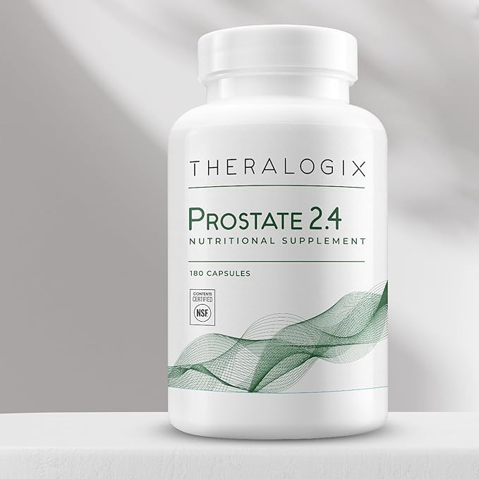 Theralogix Prostate 2.4 Nutritional Supplement - 90-Day Supply - Prostate Health for Men - Supports Healthy Prostate Tissue - Lycopene Vitamin D3 Selenium &amp Vitamin E - NSF Certified - 180 Capsu