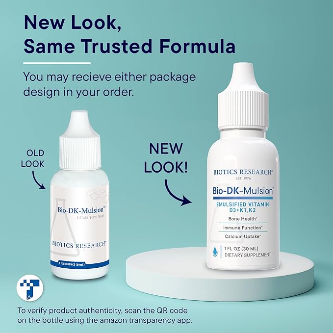 Biotics Research Bio-DK-Mulsion™–Emulsified Liquid Vitamin D and K D3 Drops 125 mcg &amp Vitamin K (K1 K2) 300 mcg MK-7–Supports Stronger Bones Musculoskeletal Strength Healthy Heart &amp BMI 1