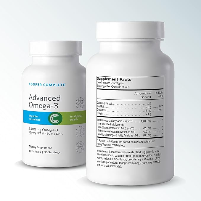 Cooper Complete - Original Multivitamin Iron Free and Advanced Omega-3 - Daily Multivitamin and Mineral Supplement Plus Fish Oil Supplement - 30 Day Supply