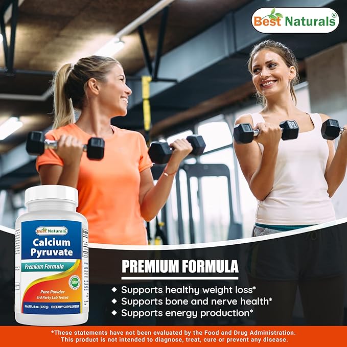 Best Naturals Calcium Pyruvate Powder 8 OZ (8 OZ (Pack of 3))
