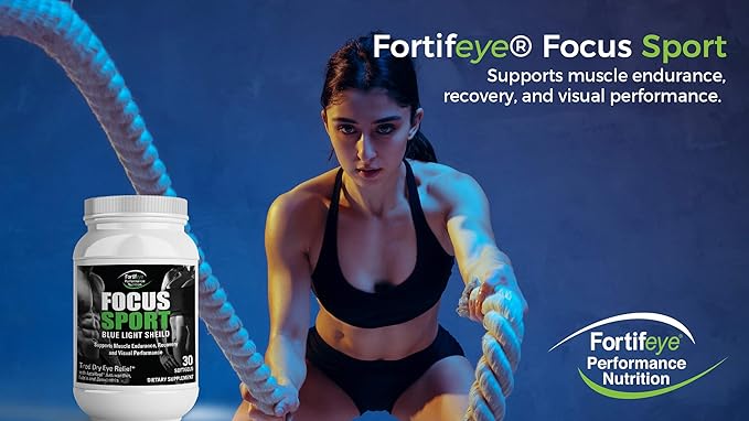 Fortifeye Focus Sport Triple Carotenoid Eye Supplement with Lutein Zeaxanthin &amp Astaxanthin – 60-Day Supply (2 Bottles 30 Softgels Each)