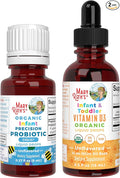MaryRuth Organics Infant Precision Probiotics Colic &amp Vitamin D3 Drops | USDA Organic Clean Label Project Verified® | Vitamins for Immune Support &amp Overall Wellness | Vegan Non-GMO Gluten F