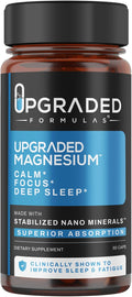 Upgraded Formulas Nano Magnesium Supplement 3rd Party Clinical Trial Improves Deep Sleep up to 250% REM Sleep Up to 160% in only 14 Nights - Enhances Calm 60 Capsules