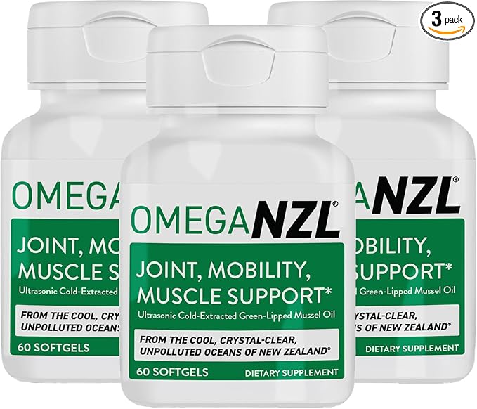 Original Omega-3 Joint Support Supplement Best Natural Muscle Relief Green Lipped Mussel Oil Capsules 180 Softgels No Fishy Aftertaste