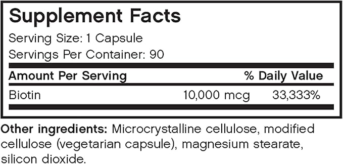 Futurebiotics Biotin 10000 mcg 90 Vegetarian Capsules