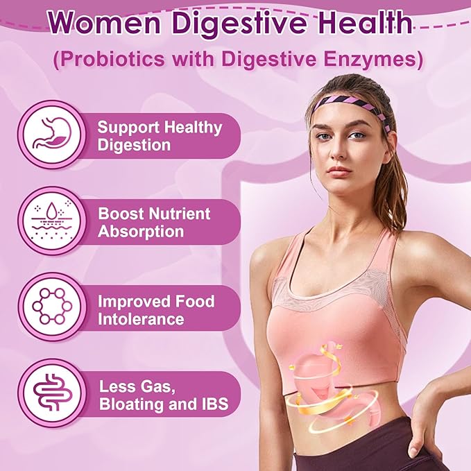 NATURE TARGET Probiotics for Women 100 Billion CFUs Probiotic with Digestive Enzymes &amp Prebiotics Vaginal Probiotics with Cranberry for Urinary Tract Health pH Balance 180 Veggie Capsules