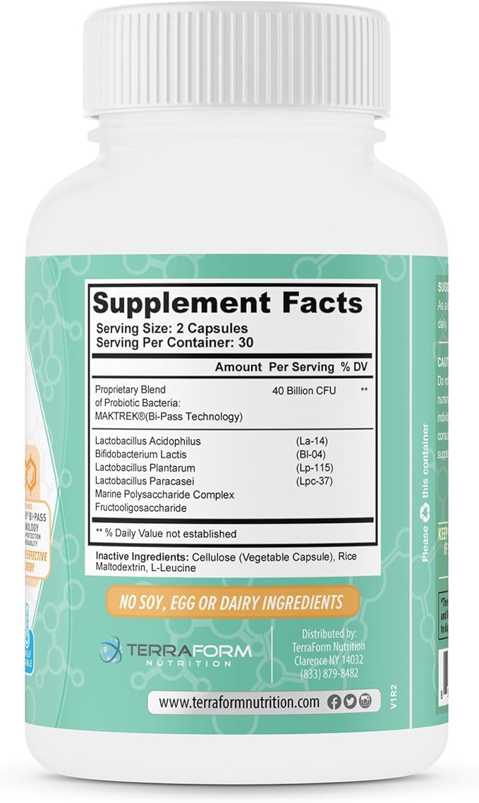 Terraform Nutrition Toenail Fungal Guard - Probiotic Fungus Inhibitor - 60 Capsules