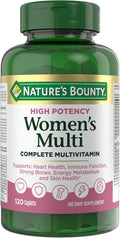 Nature’s Bounty High Potency Women’s Complete Multivitamin Daily Vitamin with Vitamin C Supports Heart Health &amp Immune Function Essential Nutrition for Women 120 Caplets