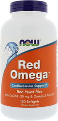 Red Omega 180 Softgels by Now Foods (Pack of 3)