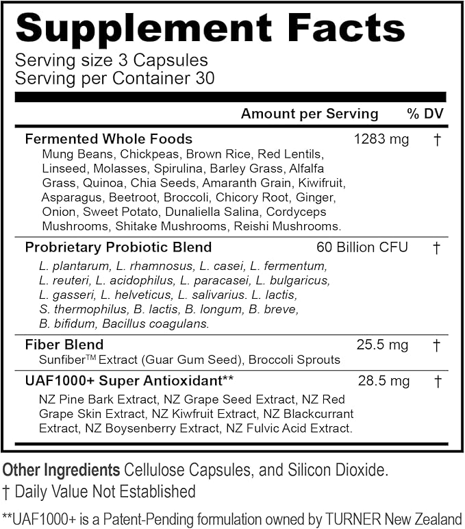 TURNER Probiotics Supplement Improves Digestion New Zealand Probiotics All-Natural 3-Pack