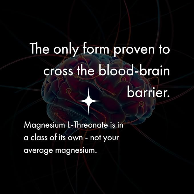 NAOMI Magnesium L-Threonate with 2000mg Patented Magtein® High Absorption Elemental Magnesium Memory Supplement - Brain Health Focus Nerve Support Heart Health Natural Sleep Aid 60 Veggie Caps