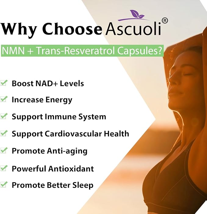 Sublingual NMN 500mg + Trans-Resveratrol 400mg 3-in-1 Advanced Formula 99% Pure NMN Resveratrol Supplement for Boost* NAD Cell Immune Energy &amp Muscle Anti-Aging 120 Lozenges (120-Day Supply)