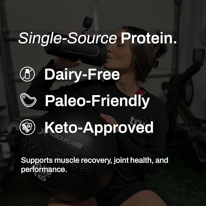 True Nutrition Grass Fed Beef Protein Isolate Powder - 31g Protein per Serving - Zero Carb Fat Free Dairy Free Non-GMO - Paleo Keto Carnivore - Unflavored/Unsweetened - 1lb
