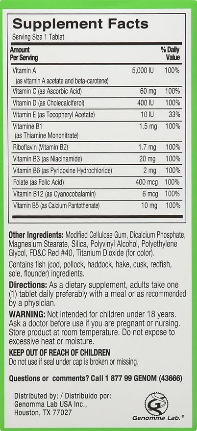 Shot B Energy Multivitamin 60 Count - Pack of 12