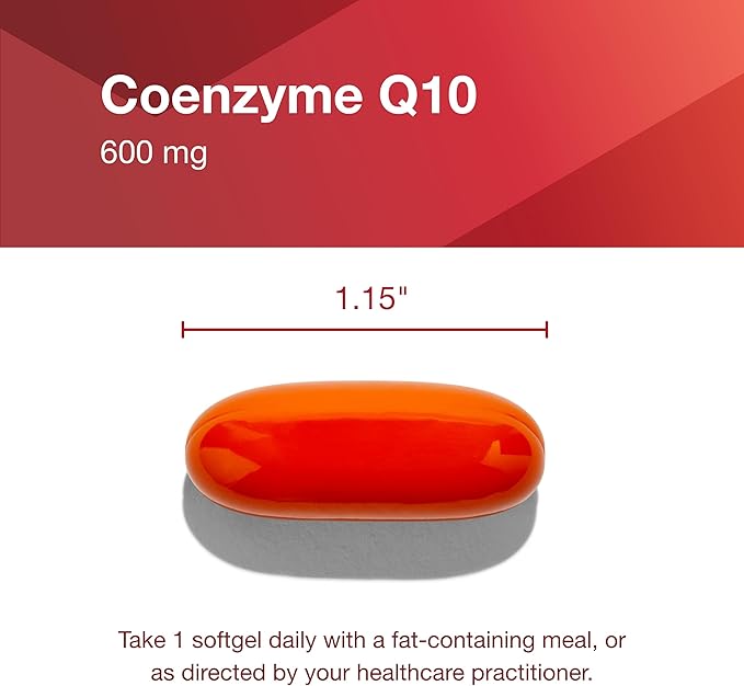 PROTOCOL FOR LIFE BALANCE CoQ10 600mg - with Vitamin E &amp Soy Lecithin - CoQ10 Supplement - Halal &amp Egg Free - 60 Softgels