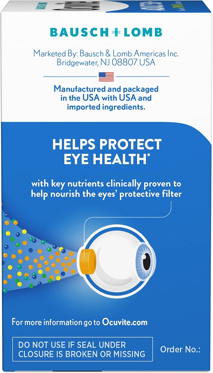 Ocuvite Adult 50+ Eye Vitamins and Mineral Supplements with Lutein Zeaxanthin and Omega-3 90 Soft Gels (Pack of 3)