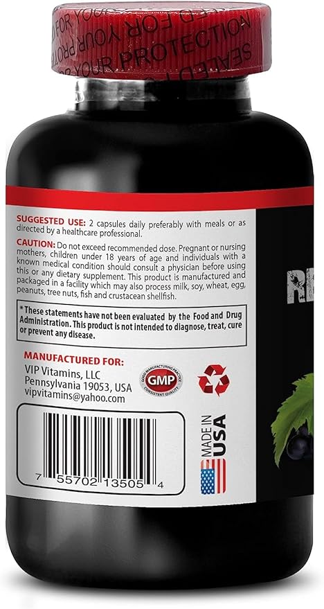 Antioxidant plus - anti-aging pill - SUPREME RESVERATROL 1200MG - resveratrol plus resveratrol supplement organic trans resveratrol supplement organic grape juice supplement 2 bottles 120 capsules