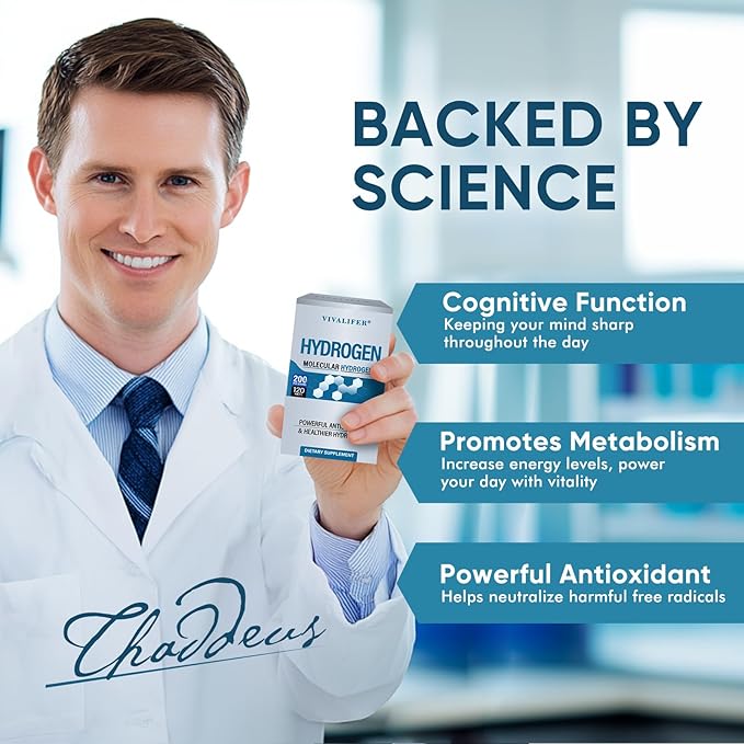 Hydrogen Tablets for Drinking Water | 8 PPM Molecular H2 Tablets with Magnesium | Supports Energy Metabolism &amp Brain Function | 240 Tablets Non-GMO Gluten Free