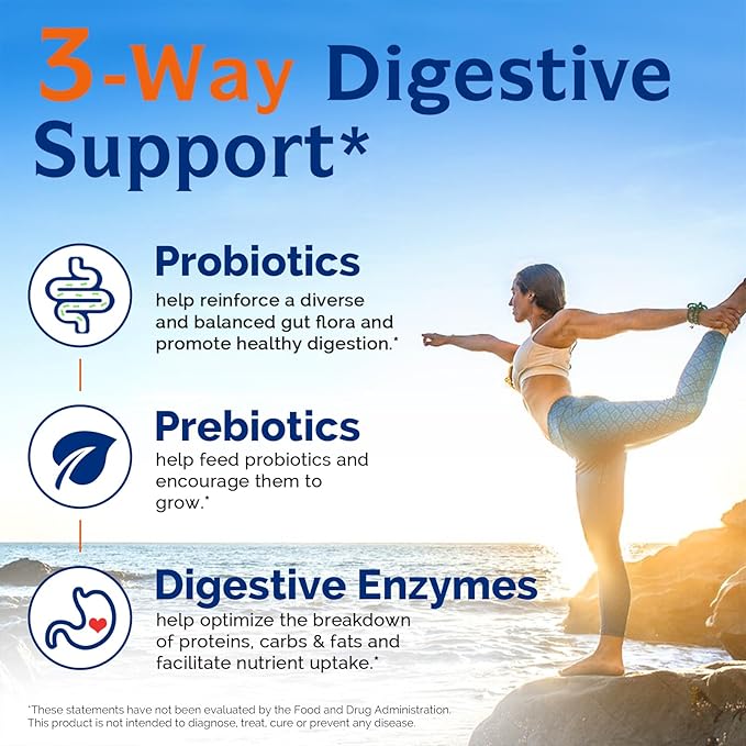 Innate Vitality Digestive &amp Bone Support Bundle – Multi-Strain Probiotics with Enzymes &amp Prebiotics + Calcium 1200 mg with High-Potency Vitamin D3 for Daily Strength &amp Balance