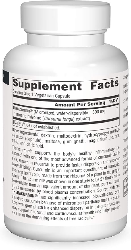 Source Naturals Theracurmin Supports Healthy Inflammatory Response* 300 mg - 120 Vegetarian Capsules