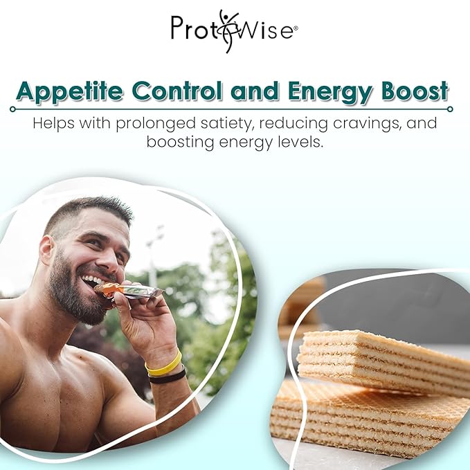 ProtiWise High Protein Wafers | Raspberry | 15g Protein Per Serving Low Carb Low Sugar High Fiber Snack | Gluten-Free Keto-Friendly Diet for Hunger Control &amp Weight Loss | Pack of 2 (5/Box)