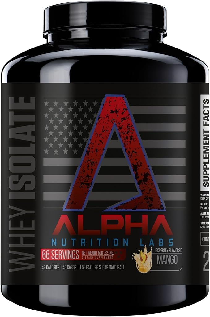 Whey Isolate Protein Powder - Vanilla Flavor 28g of Protein Low Carb Keto-Friendly