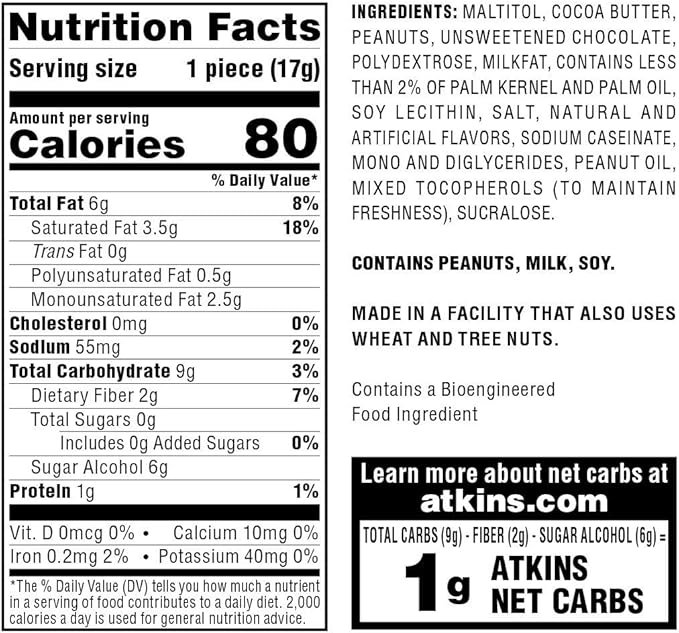 Atkins Creamy Cinnamon Swirl Protein Shake 15g Protein 12 Count and Atkins Endulge Peanut Butter Cups 20 Count Bundle