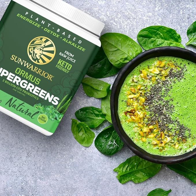 SUNWARRIOR Organic Ormus Supergreens Natural 8 OZ