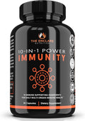 THE ENCLARE NUTRITION 10 in 1 Immune Support Booster Supplement with Echinacea Vitamin C and Zinc Turmeric Ginger B6 Elderberry for Adults Immunity Defense Vitamins Made in USA Veg Cap 60 Ct (1)