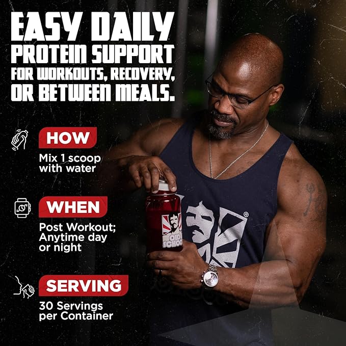 Old School Labs Protein Powder Isolate Sourced from Egg Milk&amp Beef - Made for Men &amp Women for Building Muscle &amp Post-Workout Recovery - Zero Sugar Rich Chocolate Flavor - 30 Servings