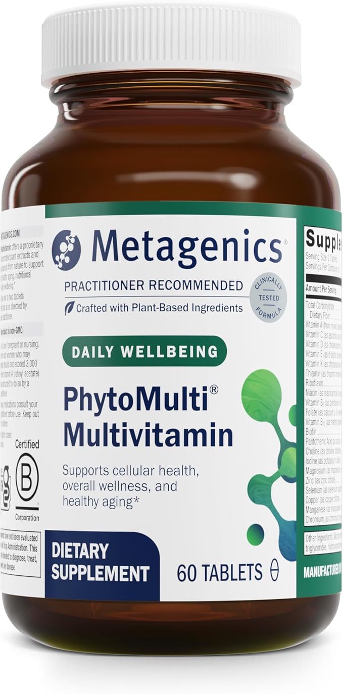 Metagenics PhytoMulti Without Iron - Daily Multivitamin for Men &amp Women* - with 20+ Vitamins Minerals &amp Phytonutrients for Antioxidant &amp Immune Support* - Non‑GMO Gluten‑Free - 60 Tablet