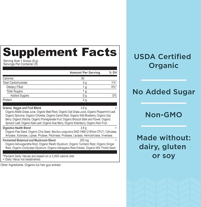 Ancient Nutrition Bone Broth Protein Powder Salted Caramel 20 Servings + Organic Supergreens Powder Greens Flavor 25 Servings