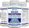 Simply Potent Daily Multivitamin for Men 35 Vitamins with Minerals &amp Antioxidant Vitamins A C D E Biotin B12 Folate Zinc Magnesium &amp Saw Palmetto for Energy Focus Immune &amp Prostate He
