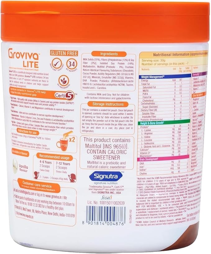 Child Nutrition to Manage Growth and Weight Chocolate - 200Grams-Jar