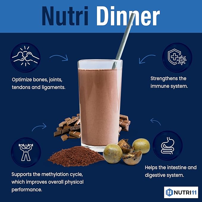 NutriBreakfast &amp NutriDinner by Nutrillermo | Chocolate Collagen Bundle | Grass-Fed Collagen with MCT Oil Magnesium &amp B-Vitamins