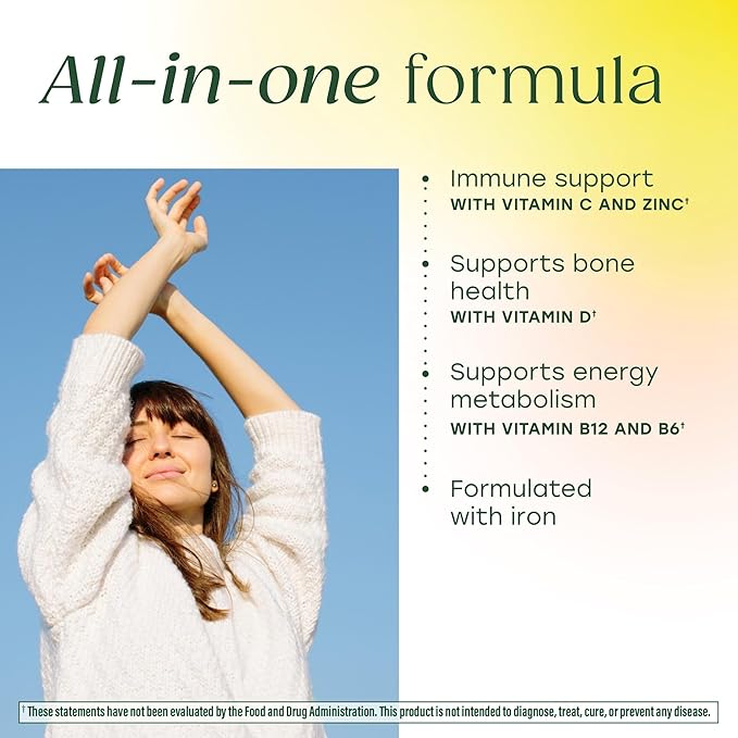 MegaFood Womens Multivitamin One Daily - Multivitamin for Women - Vitamin C Vitamin D Iron &amp B Vitamins - Bone Energy Metabolism &amp Immune Support - Vegetarian GlutenFree - 30 Tablets 30 S