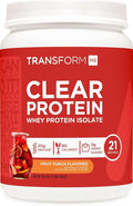 TransformHQ Clear Protein Powder (Fruit Punch) 21 Servings - Whey Protein Isolate 20g of Protein 90 Calories 0g Added Sugars